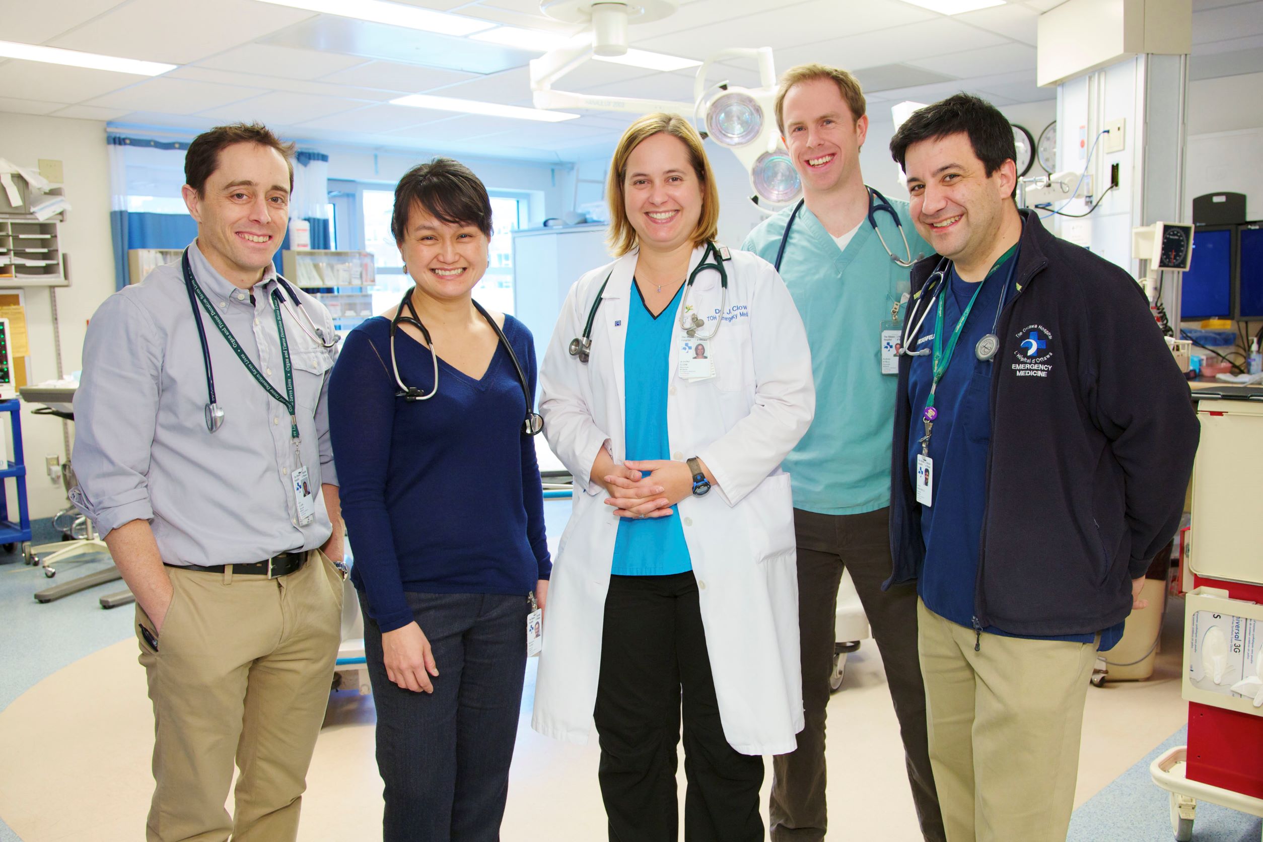 Staff smiling at viewer