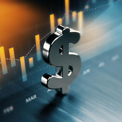 A stylized rendering of a dollar sign.