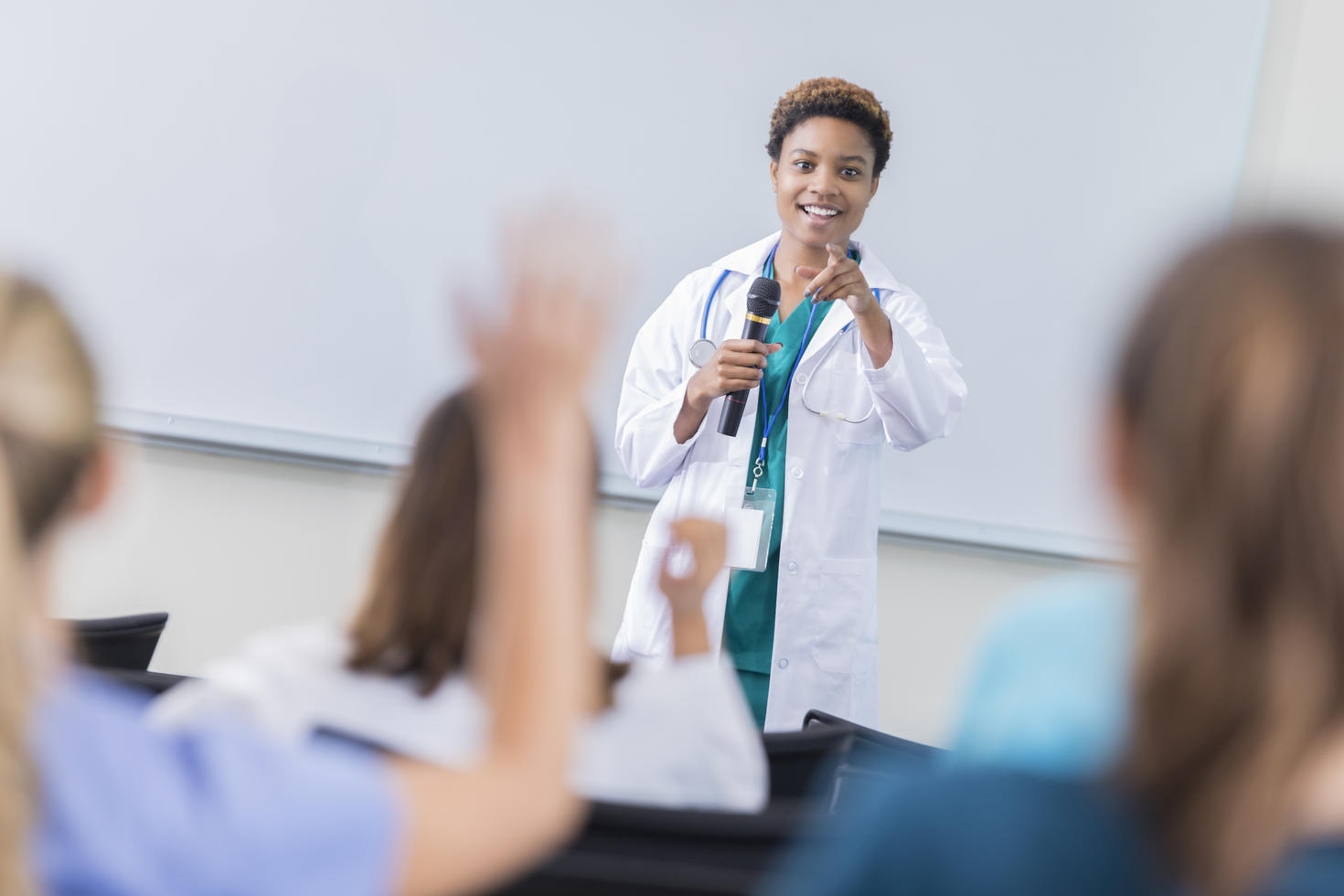 Female Doctor asking questions