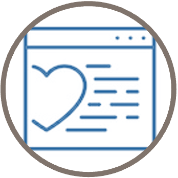 Webpage layout with heart