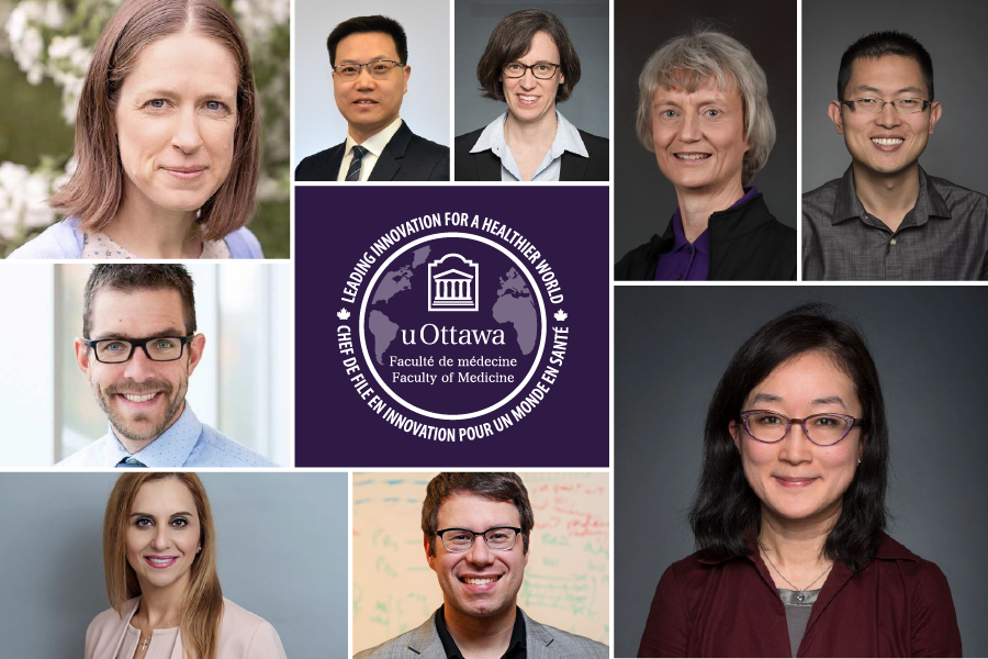 a photo collage of professors at the University of Ottawa Faculty of Medicine