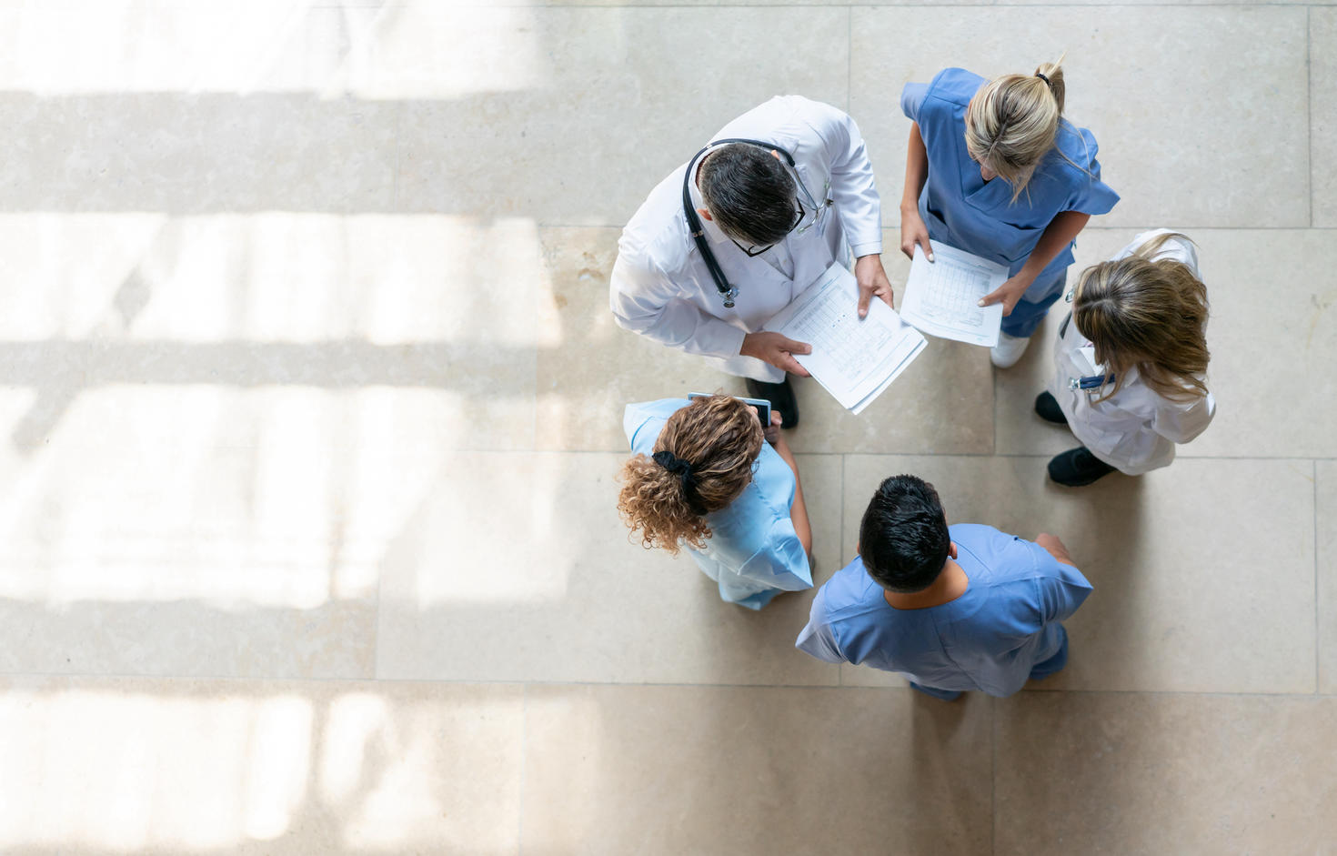 Healthcare professionals during a meeting at the hospital 