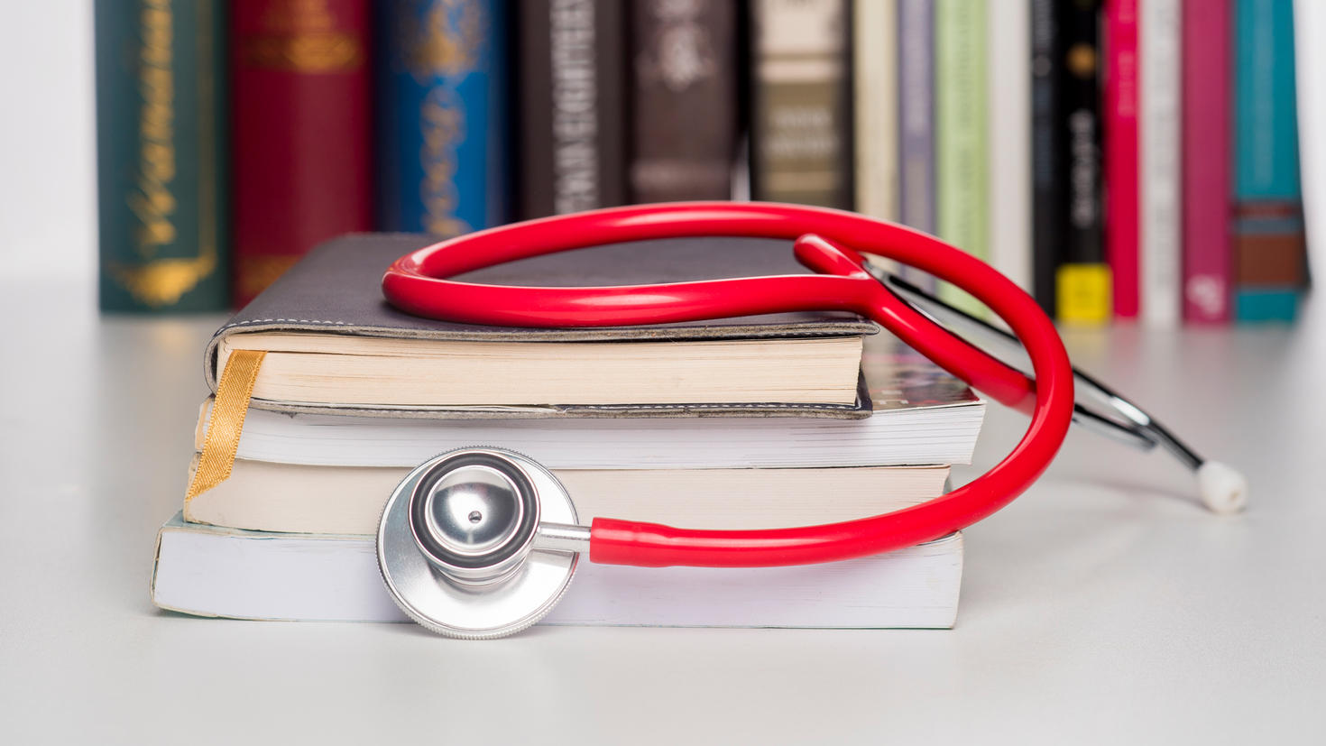 Books with a stethoscope