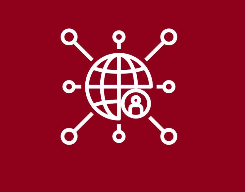 Vector icon of a globe