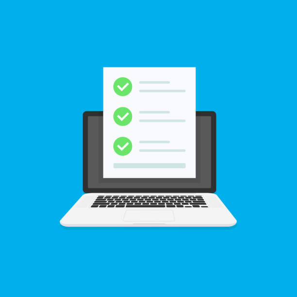 a laptop with a checklist