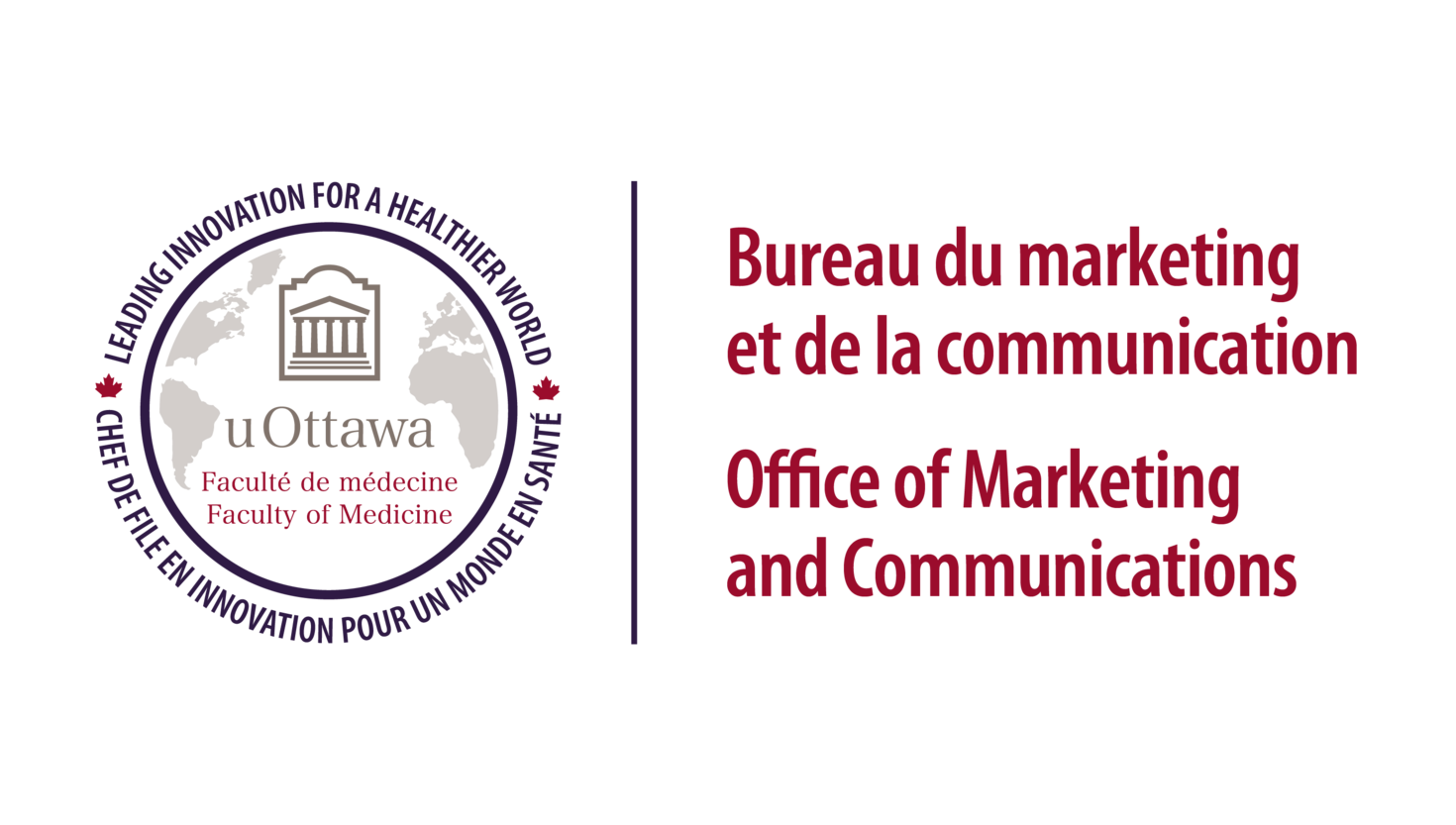 Office of Marketing and Communications individual logo example