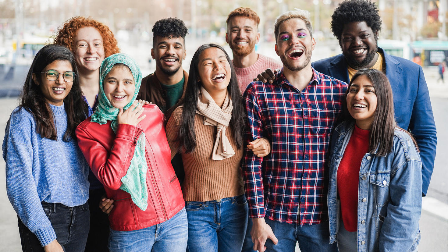 Students laughing