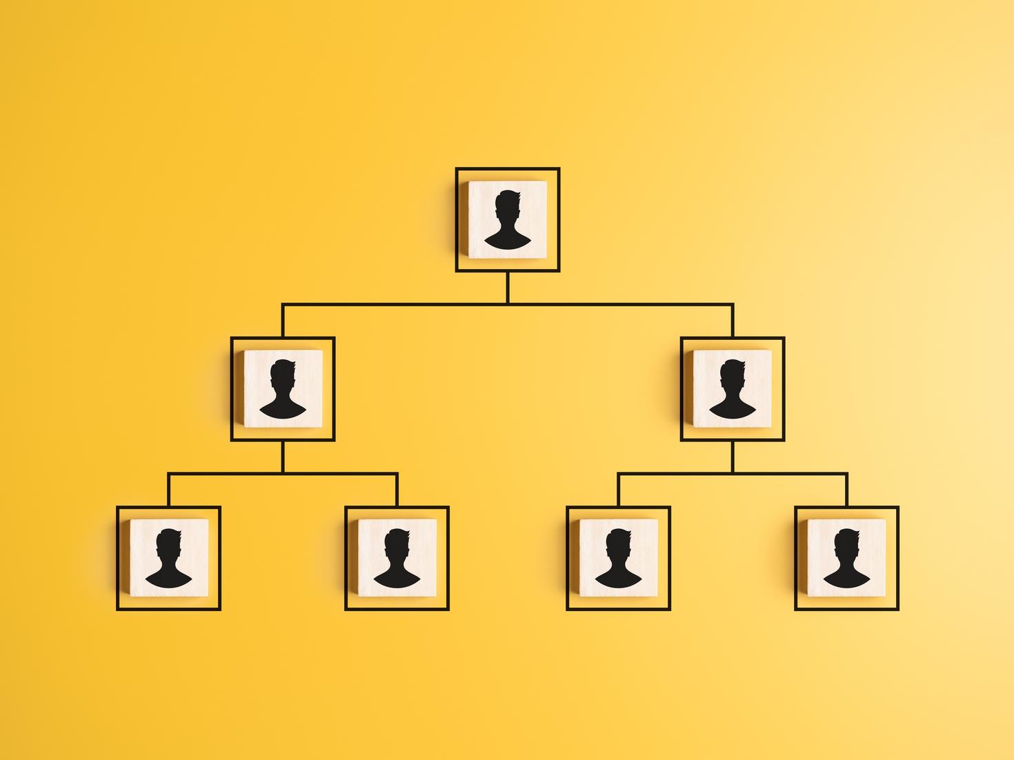 vector image of an organizational chart