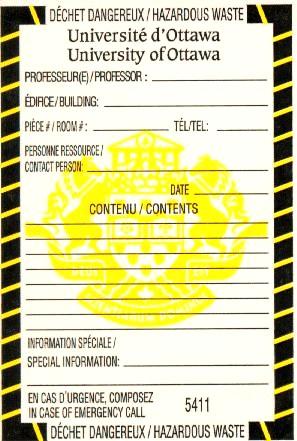 Hazardous waste label