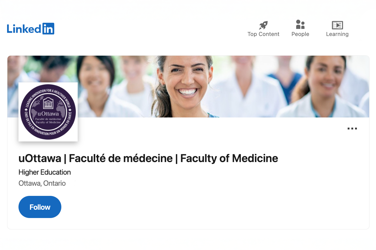 The Faculty of Medicine's social media banner