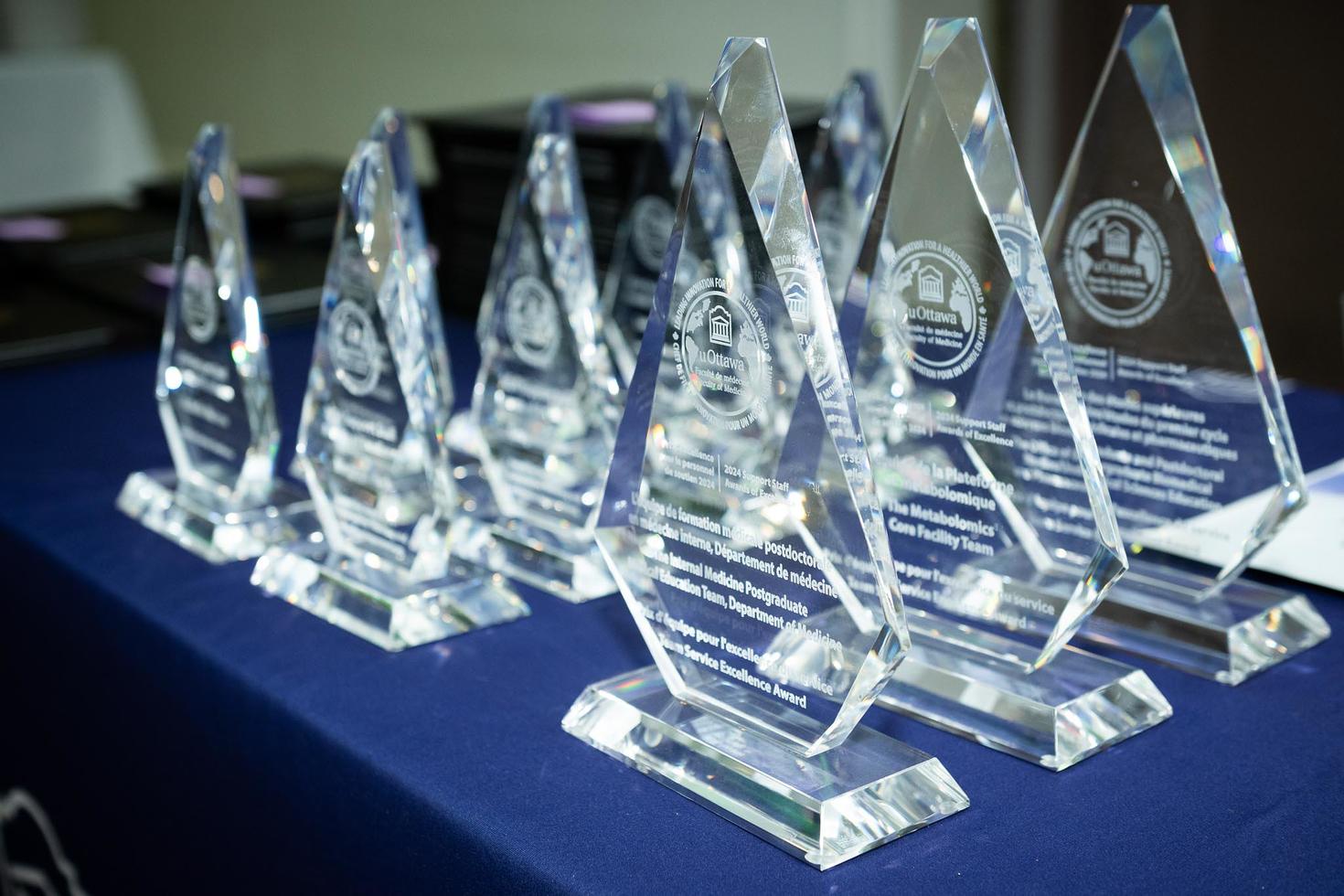 Support Staff Awards of Excellence Trophies