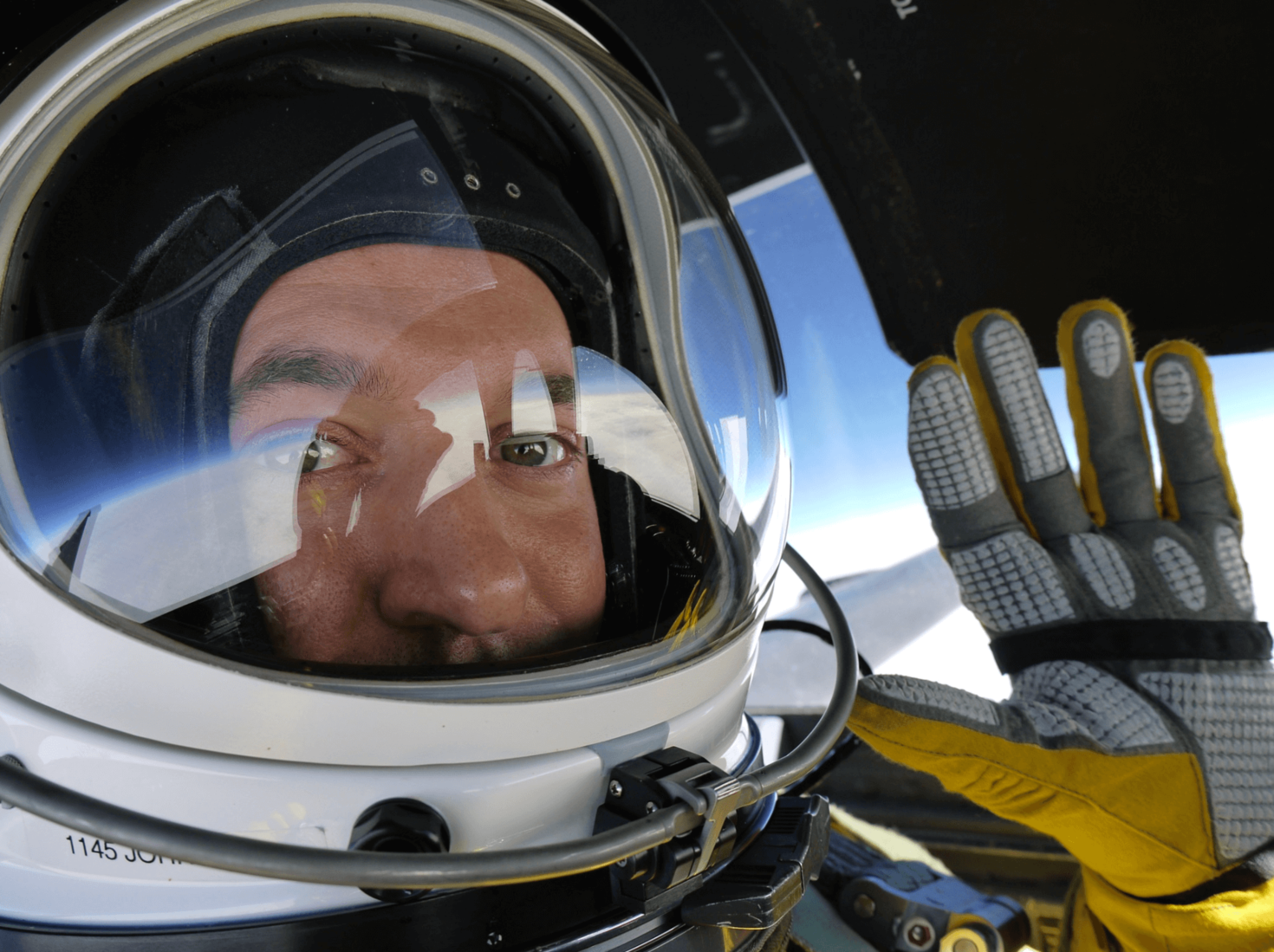 Dr. Greg Hundemer in his U-2 aircraft