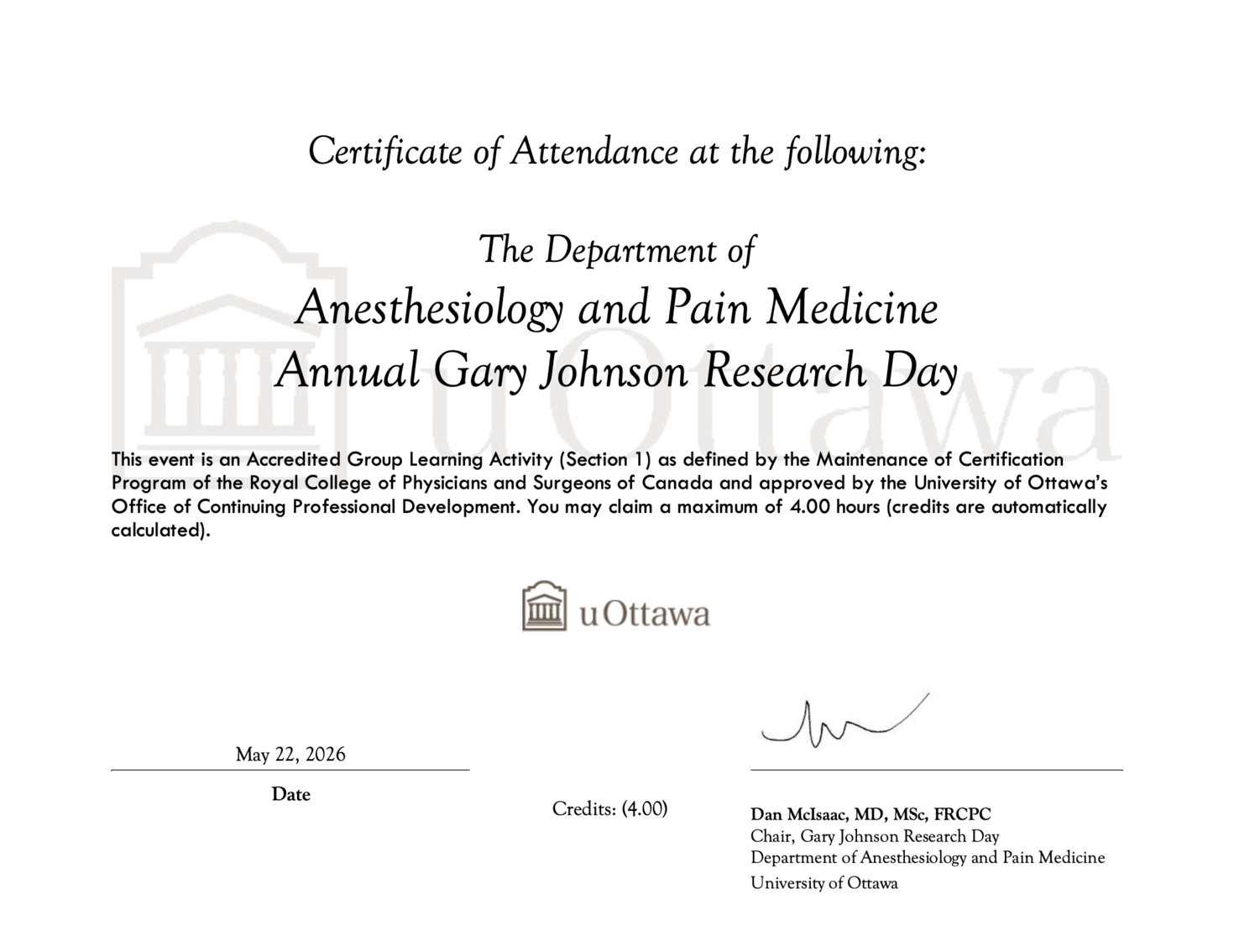 DAPM - GJRD CME Certificate of Attendance 2026