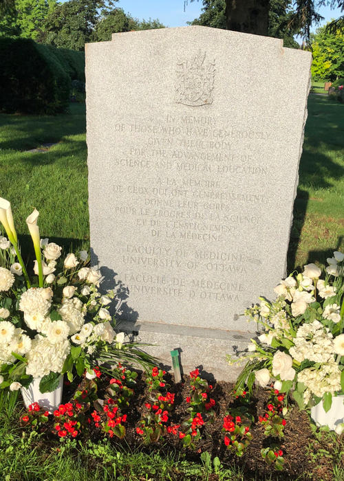 Memorial stone cemetery