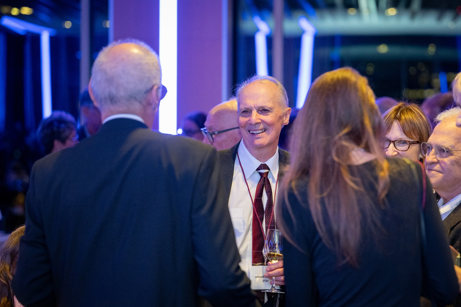 Dr. Bourke, a class ambassador, at the 2025 FOM Homecoming reception