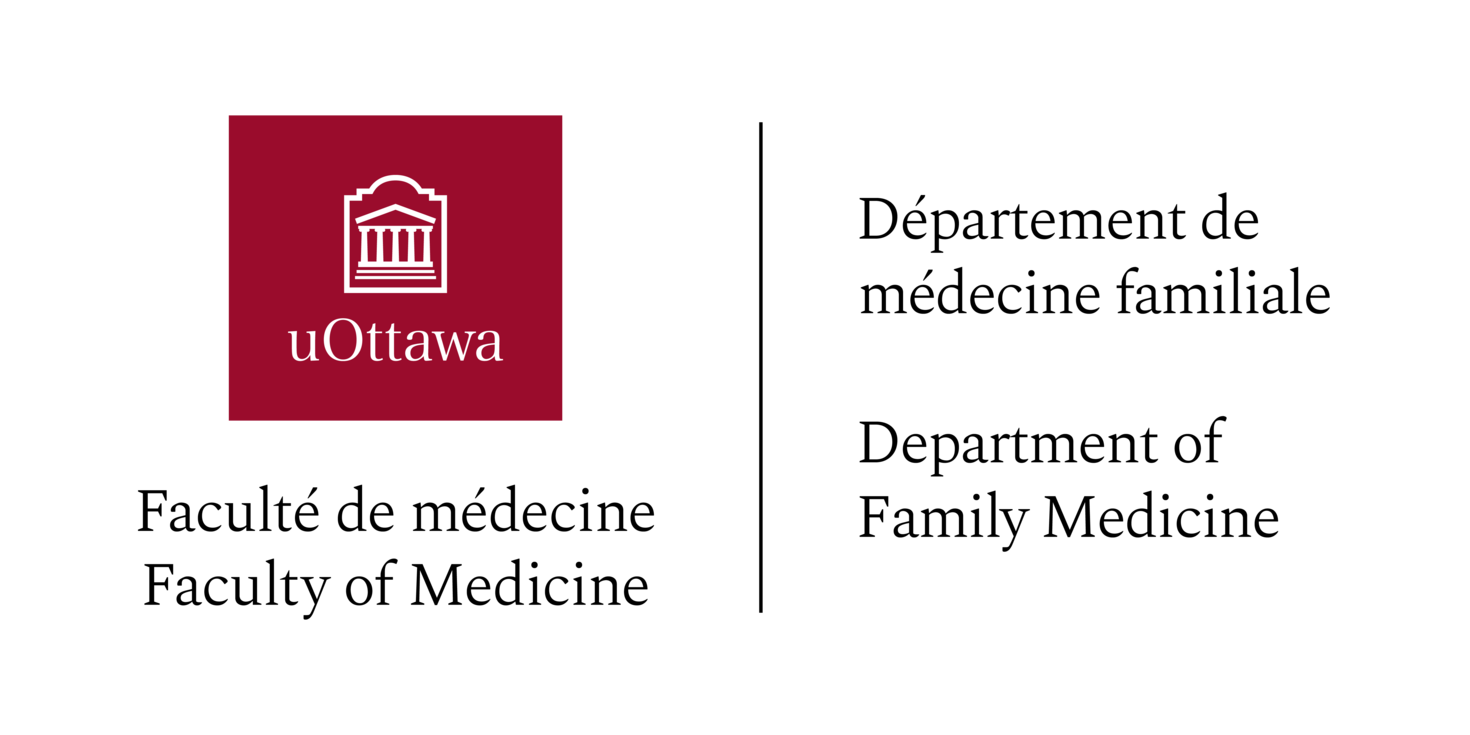 Department of Family Medicine logo featuring the uOttawa logo in white over a burgundy square