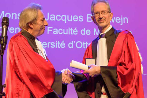 François Noël Gilly , President of Lyon 1 and Jacques Bradwejn