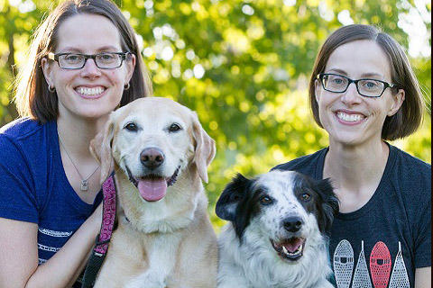 Sarah and Audrey Giles, both “crazy dog lovers
