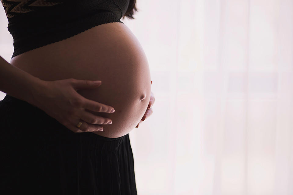 Photo of a pregnant belly