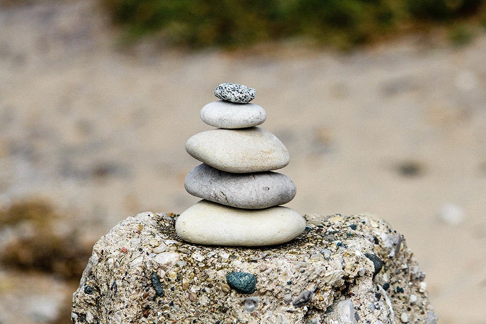 Stones stacked one on top of each other.