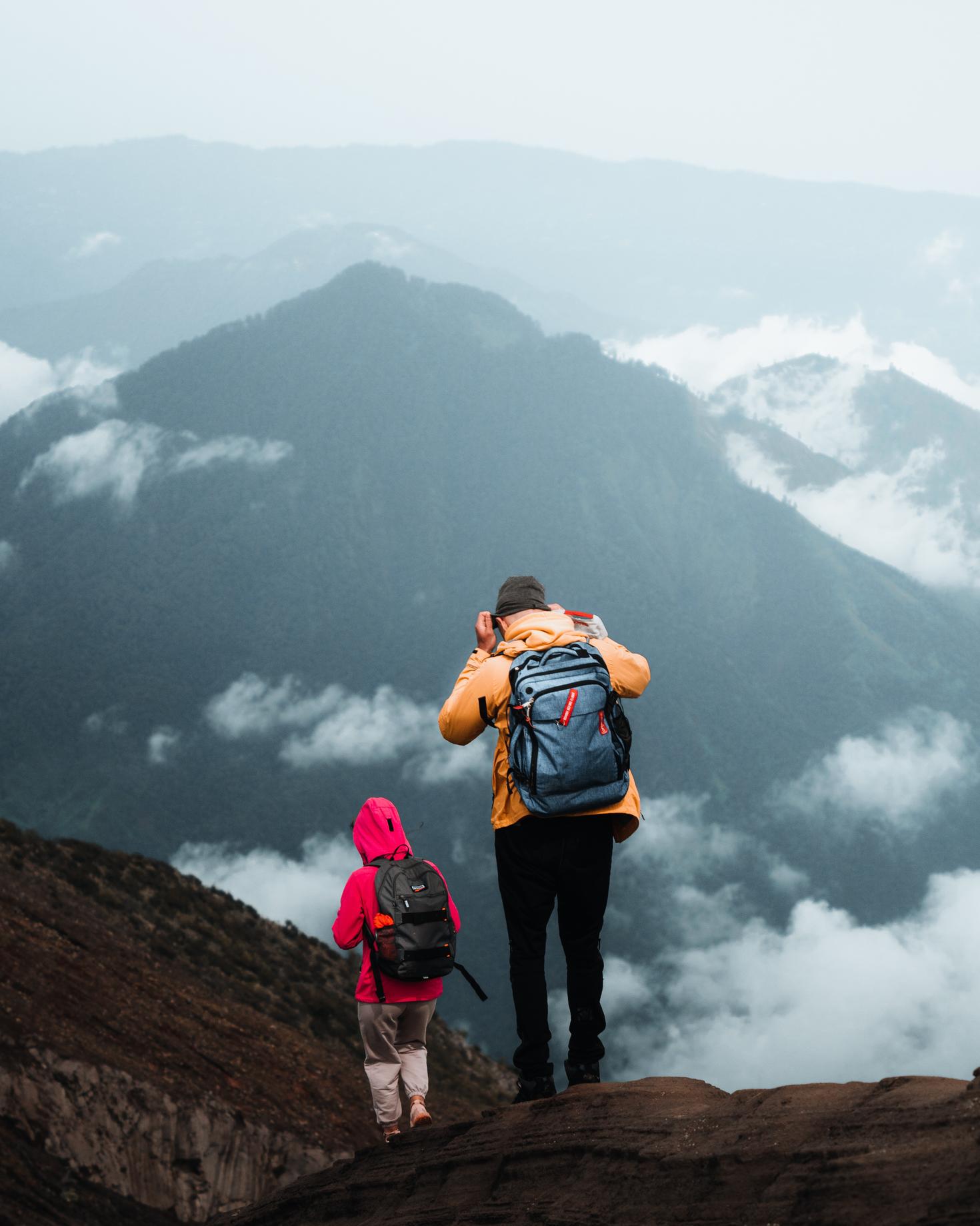 Students on a field trip in the mountains