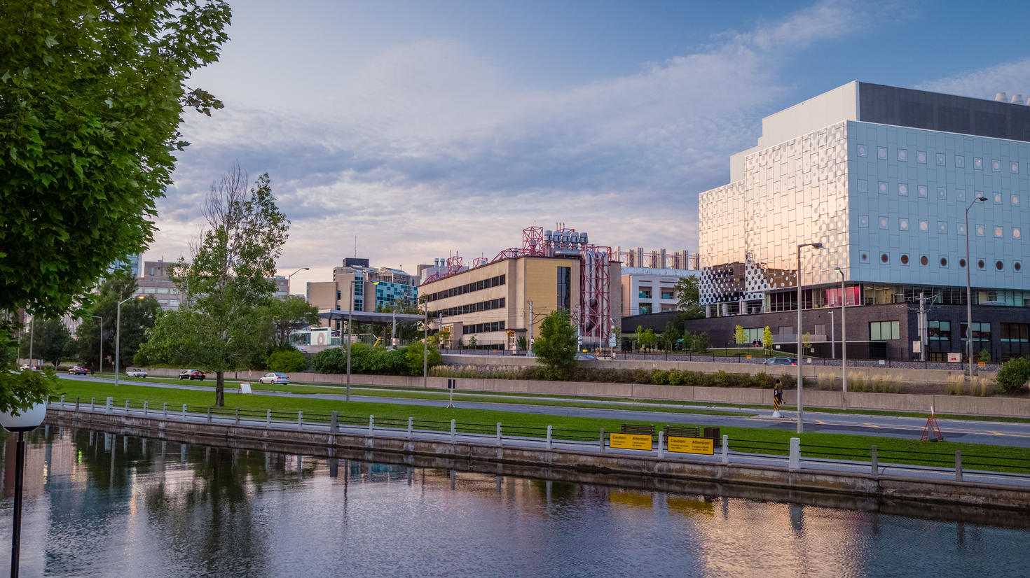 Campus seen from the Rideau canal