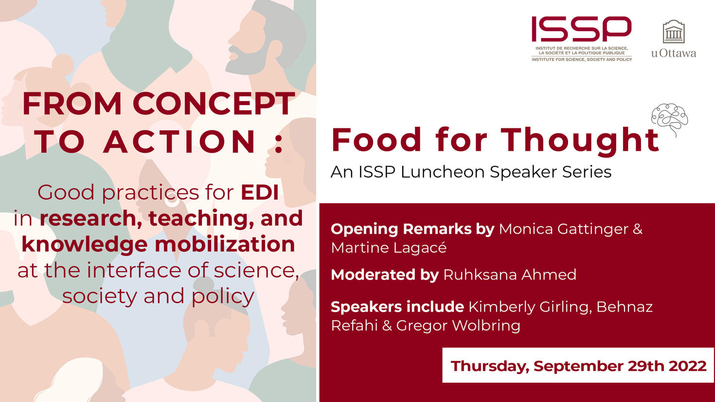 Food for Thought: Good Practices for EDI in Research, Teaching & KMb