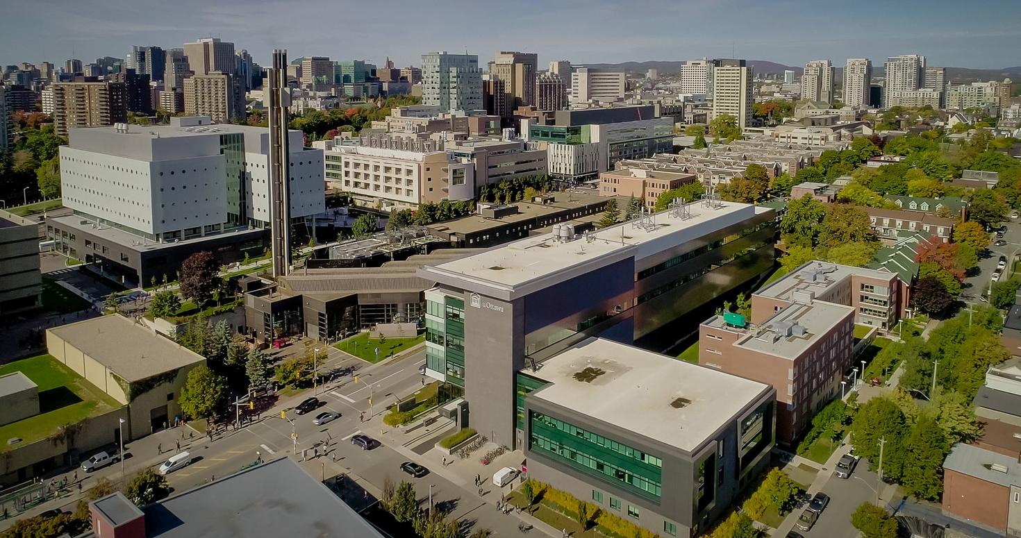 Drone view of campus