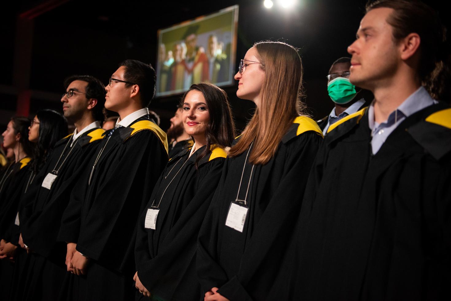 Student graduating at the Science convocation