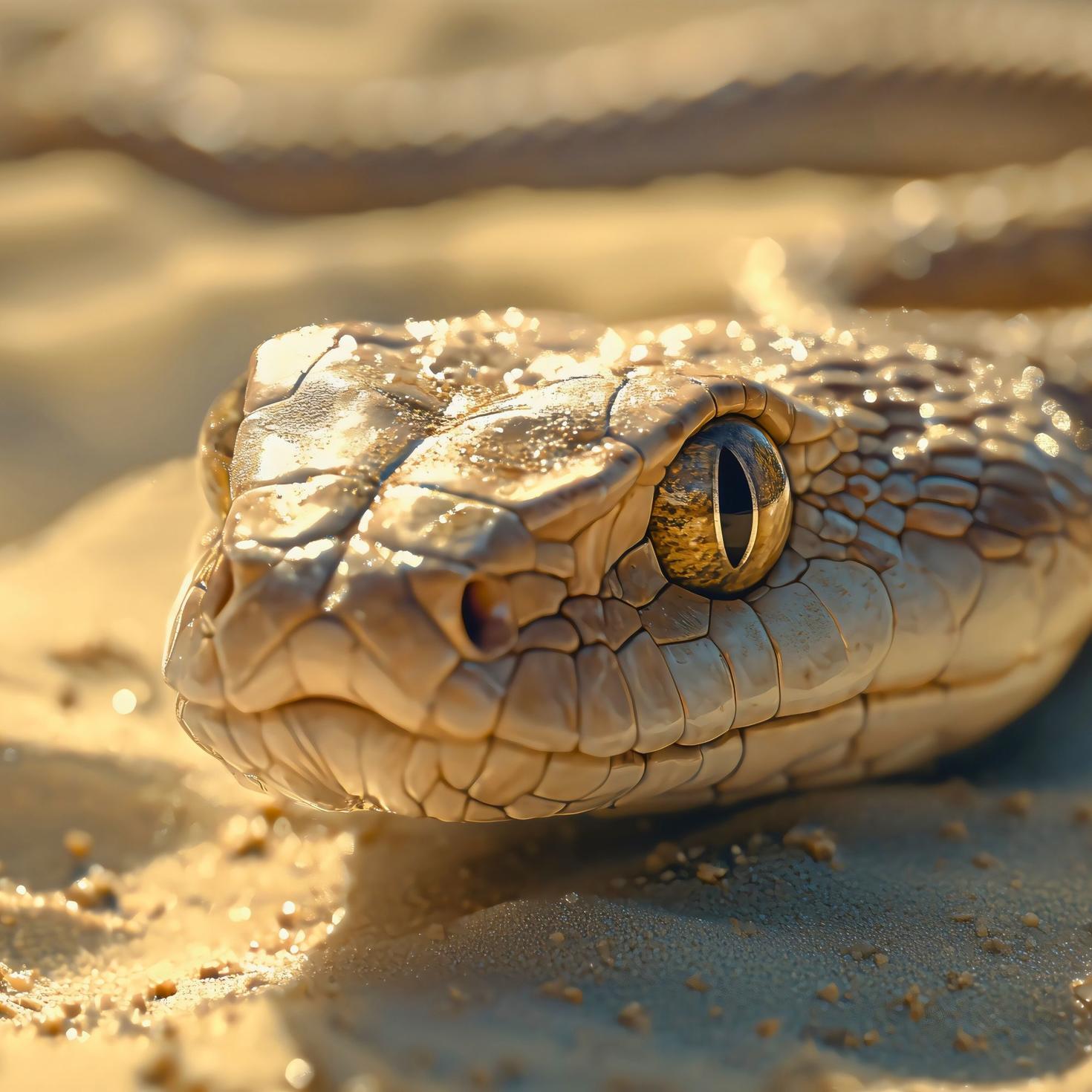 Close up a on reptile head