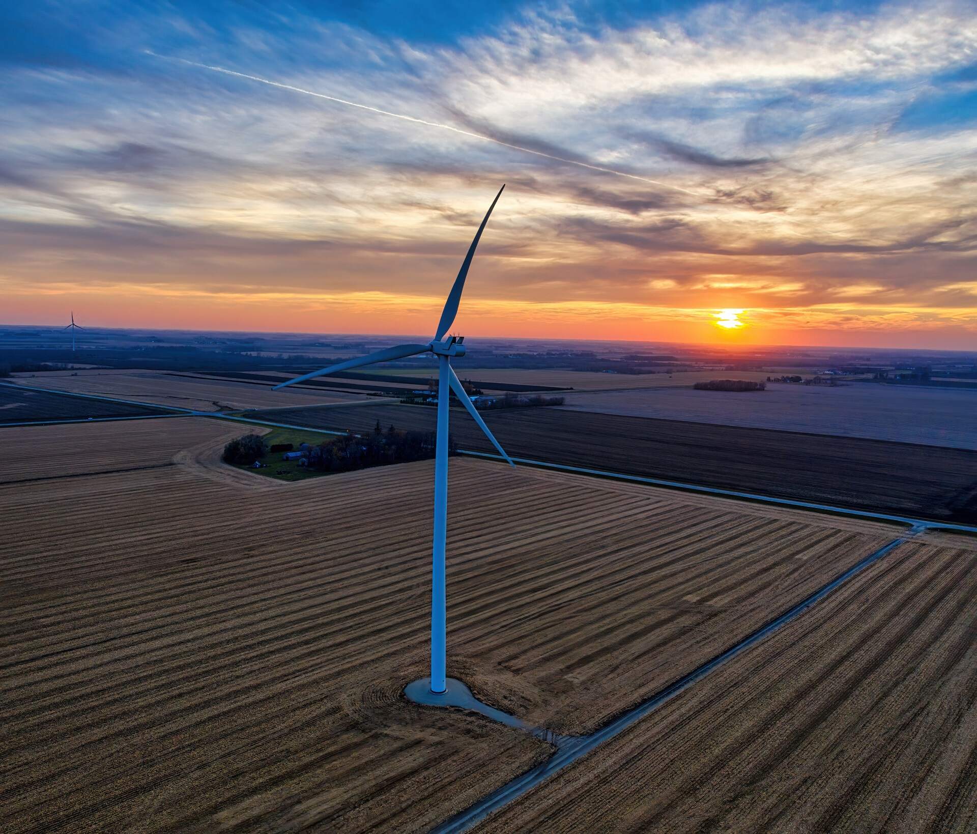 Wind Turbine at sunset