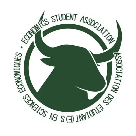 Logo of the Economics Students’ Association (ESA), featuring a stylized green bull inside a circular frame with the association name in English and French