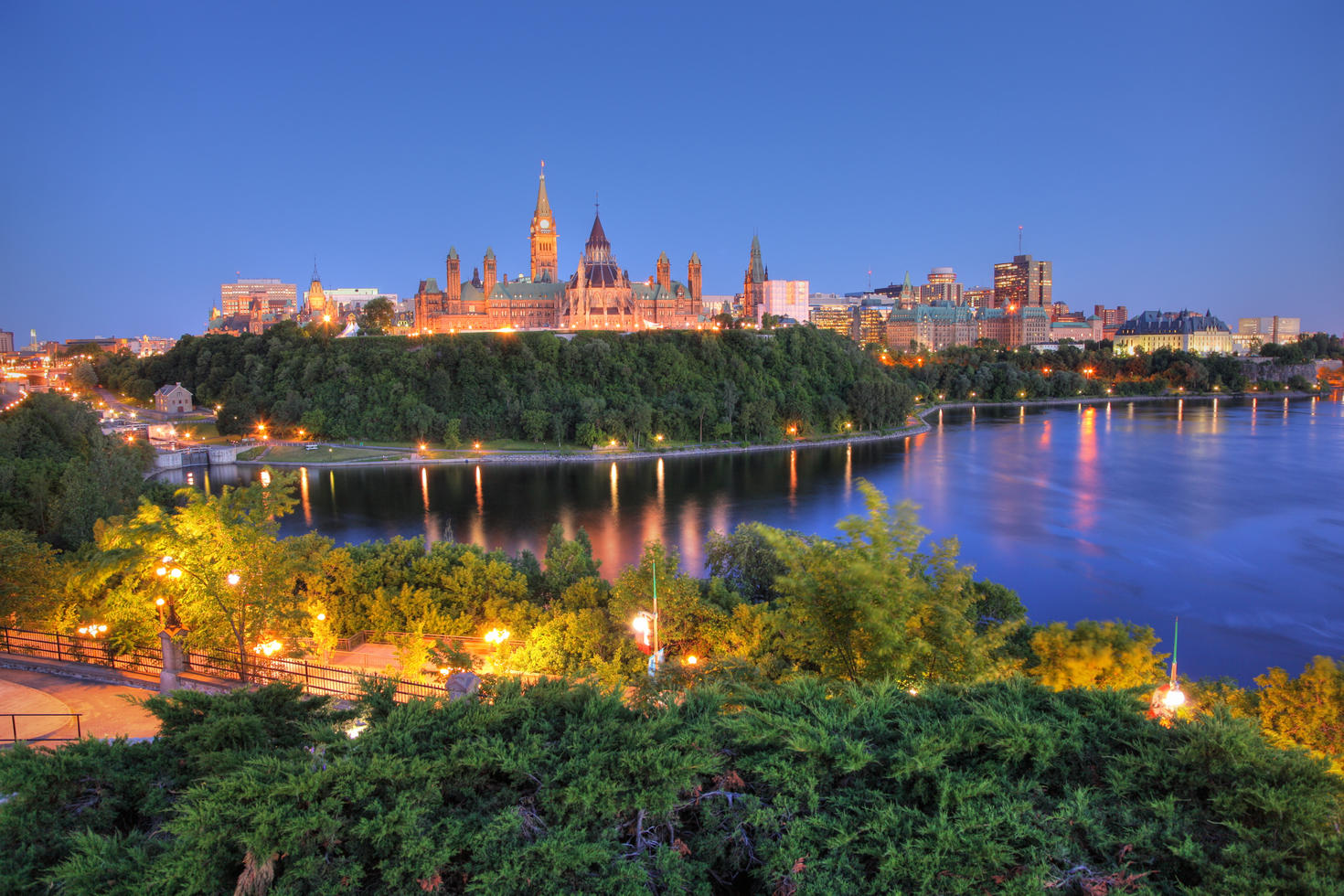 Aerial shot of parliament