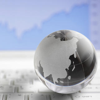 Globe on a keyboard 