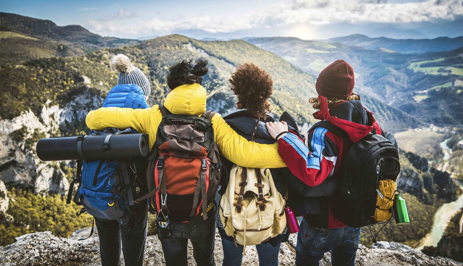 Group of people on a hike.