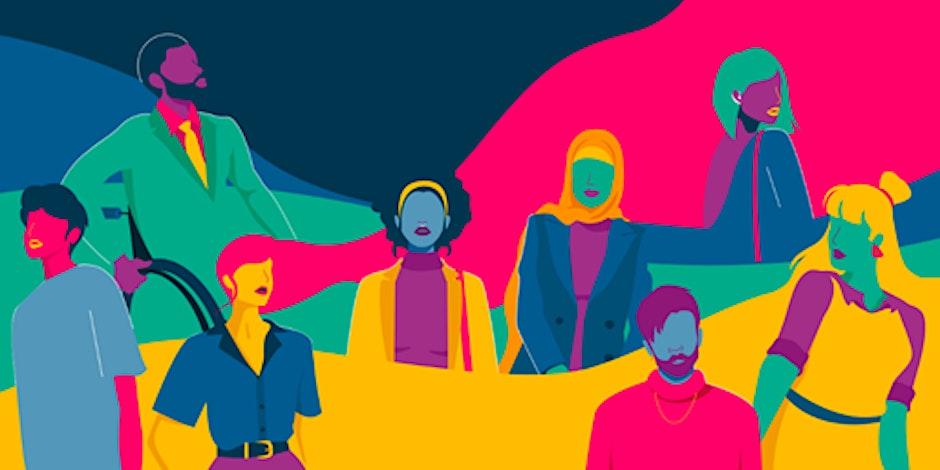 colorful drawing of people
