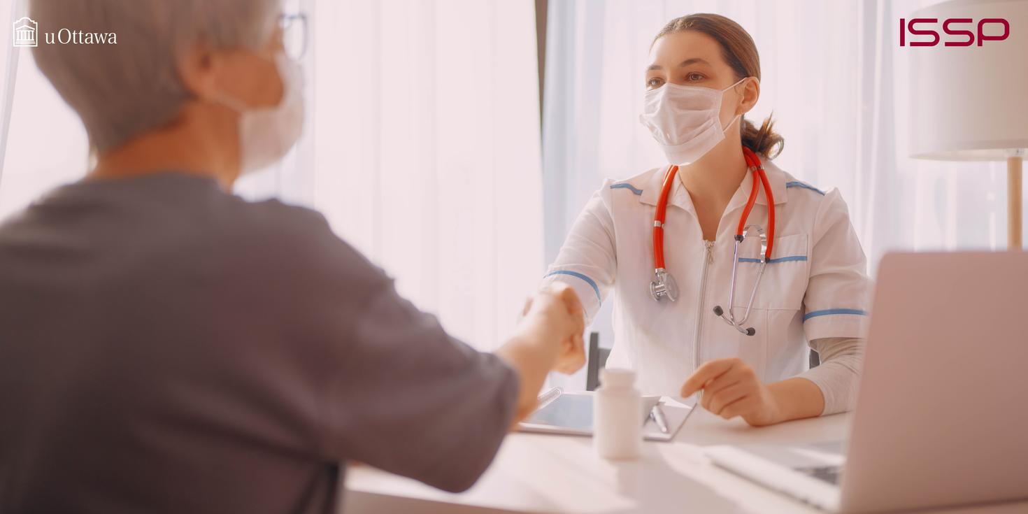 Doctor shaking hands with patient 