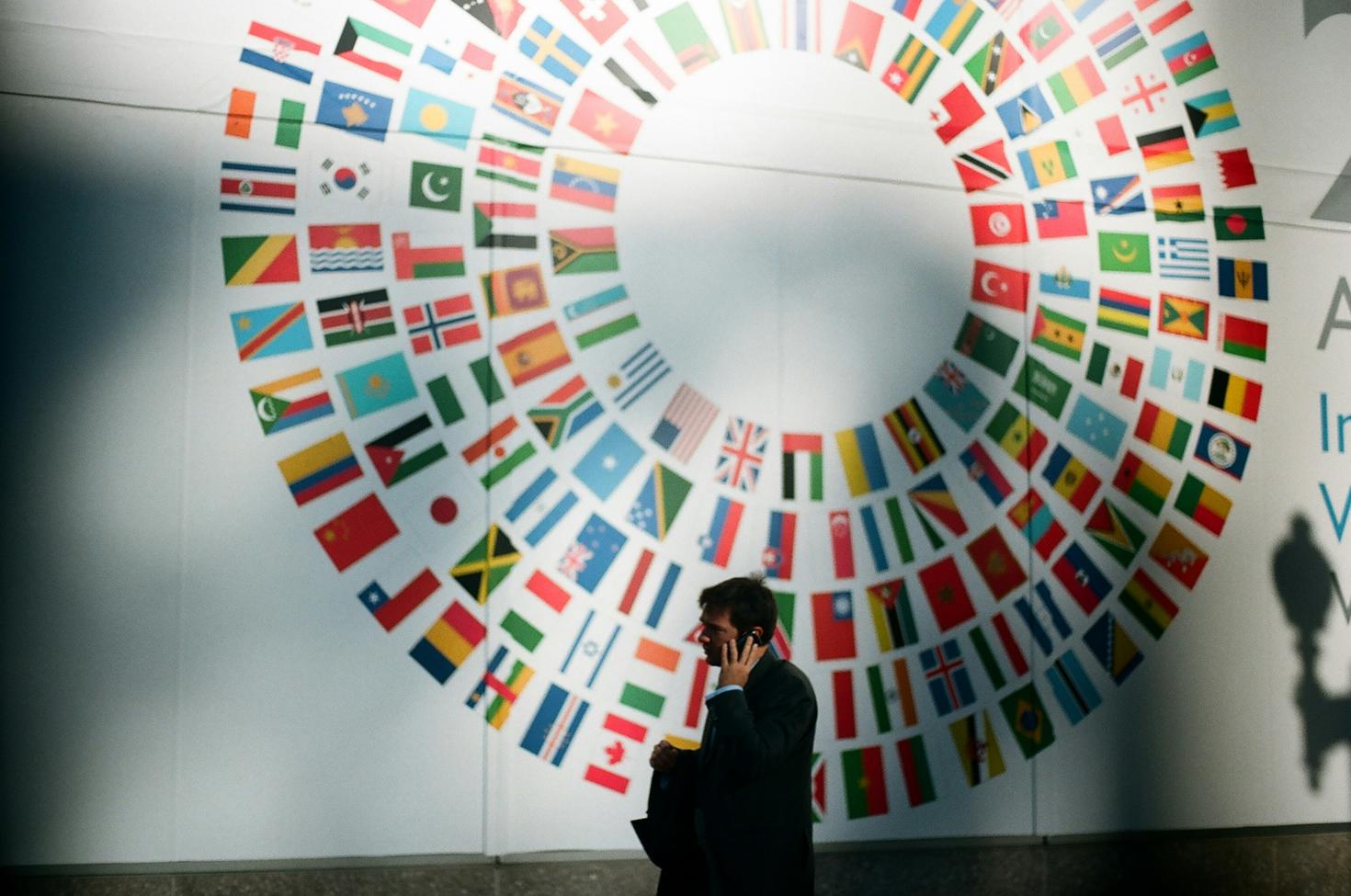 Flags in circle