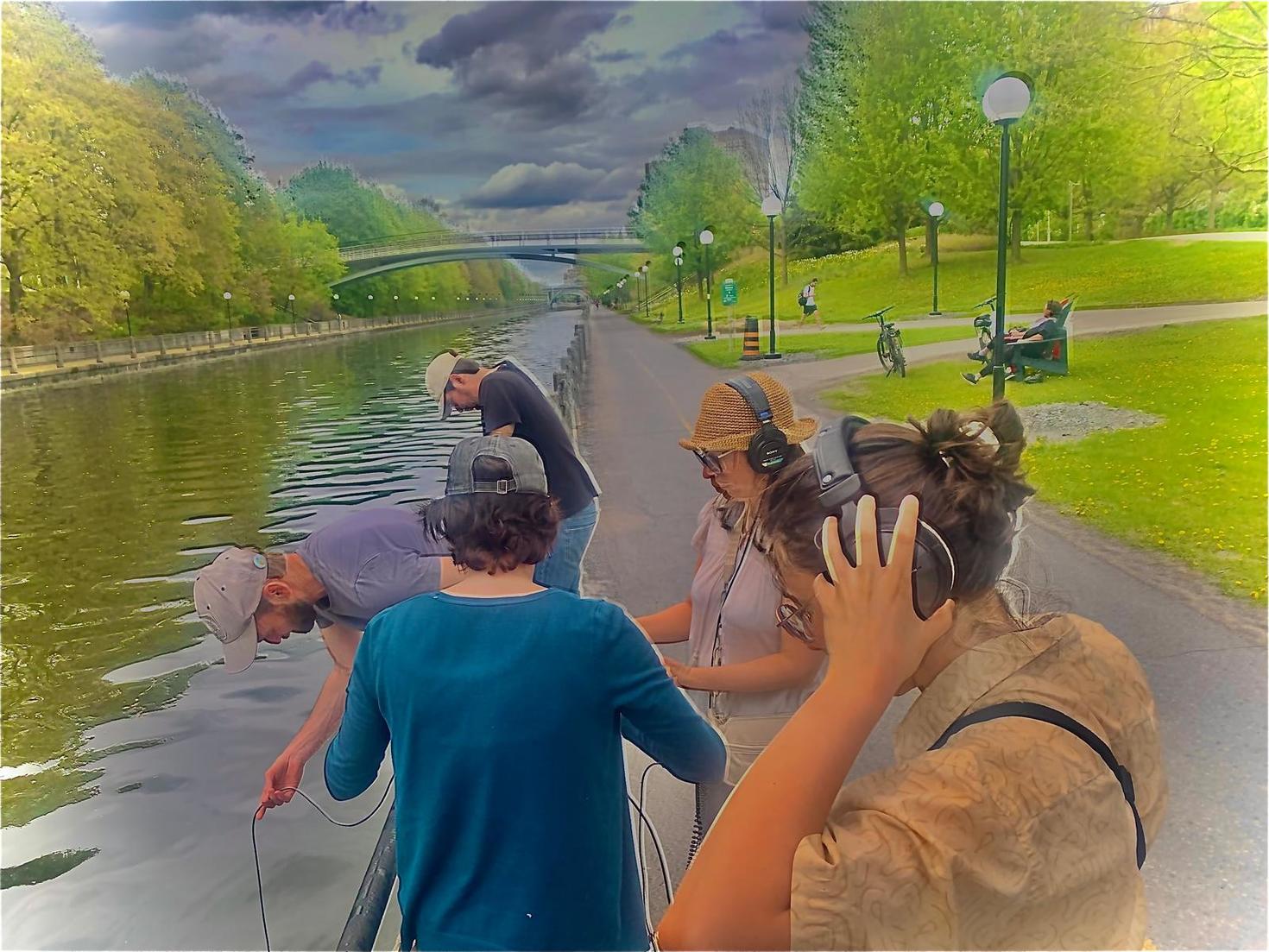 Photo of a field study along the Rideau Canal