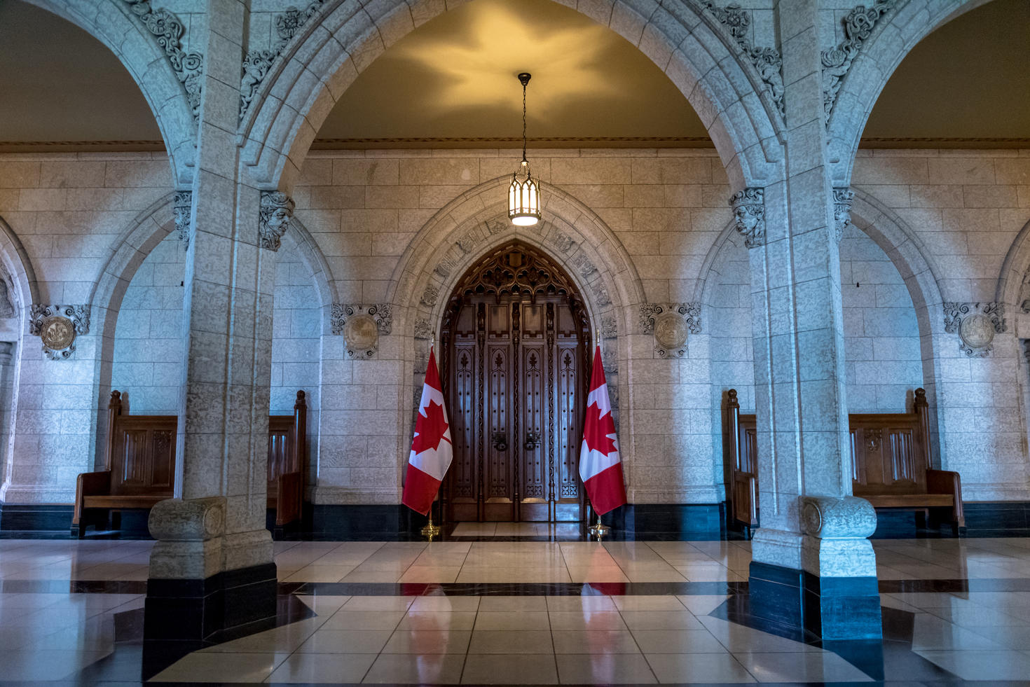 Foyer of the House of commons centre block parliament hill