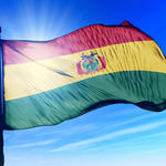 Bolivia flag floating in the air