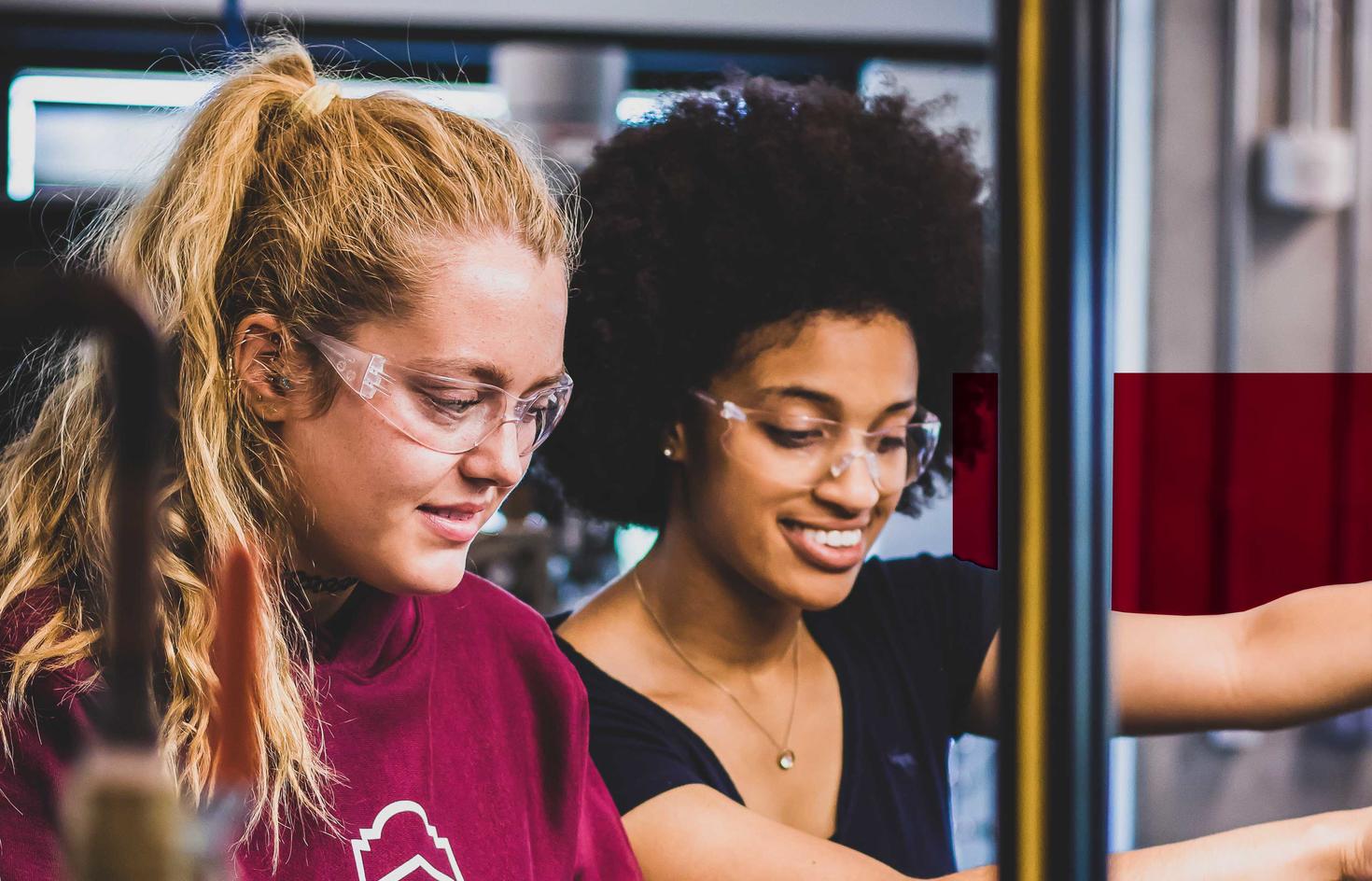 branded students in classroom