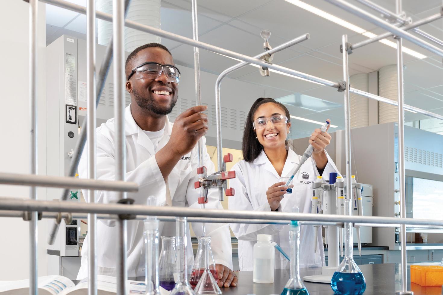 students in a lab