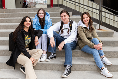 Students from the indigenous community