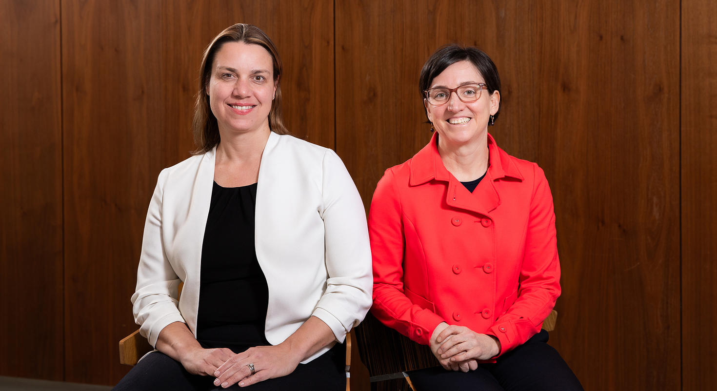 Kristen Boon, Susan & Perry Dellelce Dean of the Faculty of Law, Common Law Section, and Marie-Eve Sylvestre, Dean of the Faculty of Law, Civil Law Section.