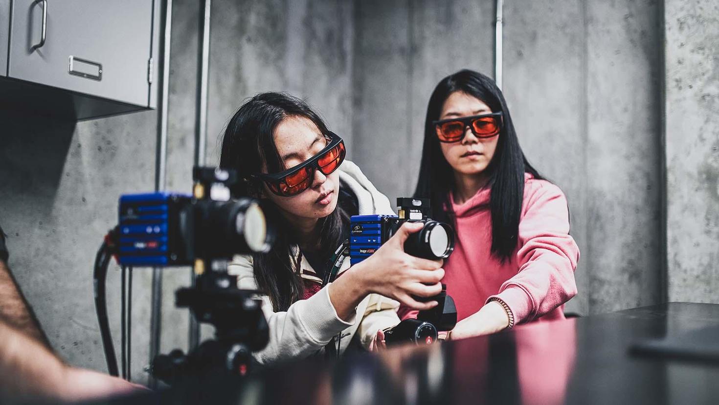 Students working on a prototype