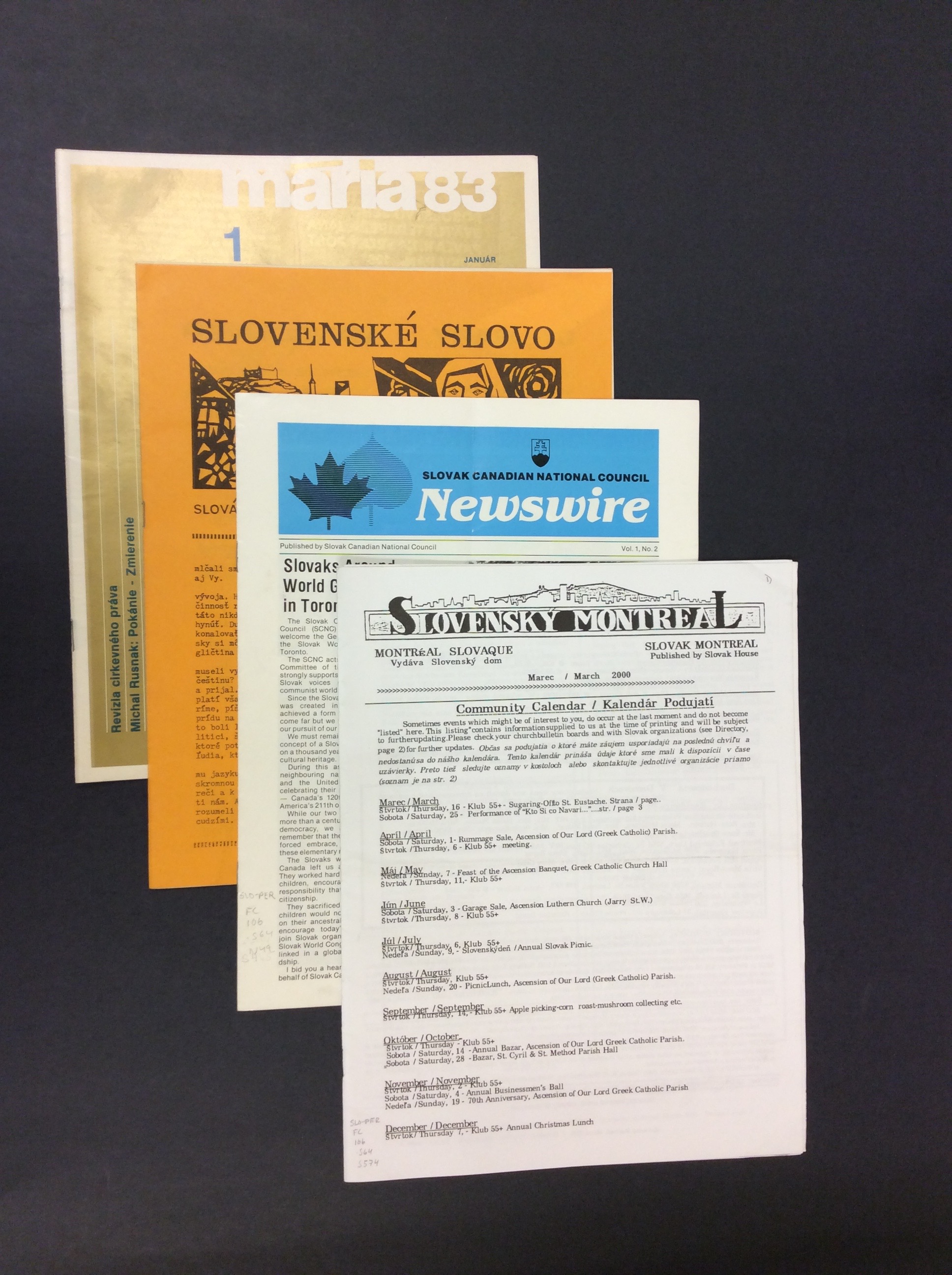 Slovak periodicals, ©Archives and Special Collections