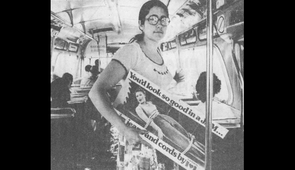  Image from a news clipping about Helen Forsey and a bus ad” 10-186-S2-F21. Helen Forsey fonds. uOttawa Archives and Special collections