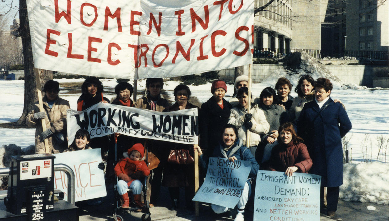 Participants of “Immigrant Women into Electronics” for International Women's Day