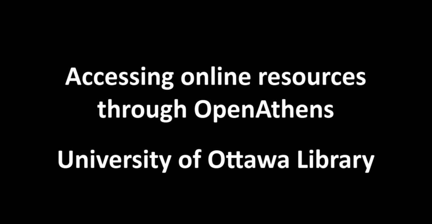 OpenAthens how-to video